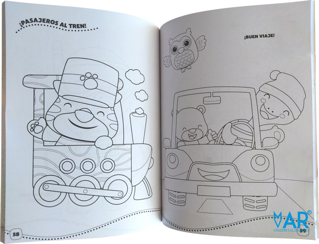 Mi libro de colorear - Dibujos grandes y sencillos para preescolares - Kawaii - Imagen 2