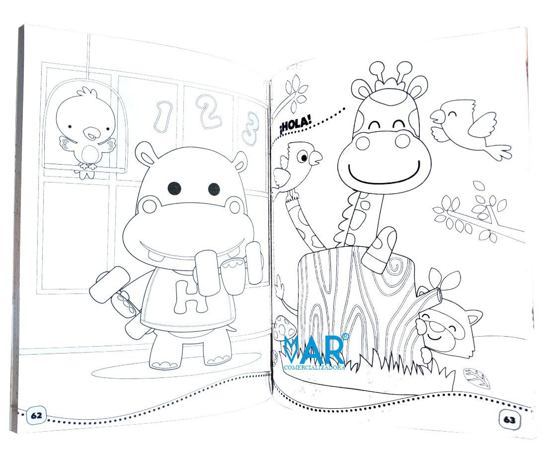 Mi libro de colorear - Dibujos grandes y sencillos para preescolares - Kawaii - Imagen 4
