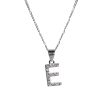 Dije Letra "E" Plata fina Ley .925 + cadena de Plata fina .925 - Imagen 2