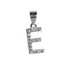 Dije Letra "E" Plata fina Ley .925 + cadena de Plata fina .925