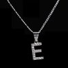 Dije Letra "E" Plata fina Ley .925 + cadena de Plata fina .925 - Imagen 4