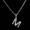 Dije Letra "M" Plata fina Ley .925 + cadena de Plata fina .925 - Imagen 4