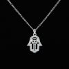 Dije Mano Fátima Plata 925+cadena Plata 925 Amuleto Hamsa - Imagen 4