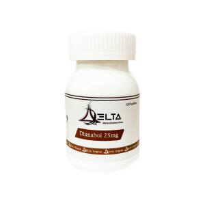 Dianabol 25mg tabletas de Delta Labs para aumento de masa muscular.