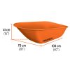 Carretilla 8 ft3 Imponchable, bastidor tubular, Truper - Imagen 3