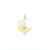 Dije Hada Tinker Bell Esmaltado En Oro De 10k