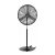 Ventilador de pie Mytek 3341 negro con 3 aspas color plateado de metal, 30″ de diámetro 127 V