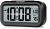 PEAKEEP Reloj despertador digital con luz nocturna inteligente con temperatura interior, reloj pequeño de escritorio con pilas (negro)