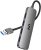 Concentrador USB uni, adaptador de concentrador de datos a USB PS4 USB 3.0 de aluminio de 4 puertos (ultradelgado) compatible con PC, MacBook Air, Mac Pro/Mini, iMac, Surface Pro, XPS, PS5, Xbox One, unidad flash, HDD móvil y más