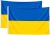 GYUS Bandera de Ucrania Decoración interior al aire libre Banderas nacionales ucranianas Poliéster con ojales de latón Bandera de Ucrania 3×5 pies / 2X3 pies / 4×6 pies (2 piezas 2X3FT)