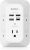 Cargador de pared USB Protector contra sobretensiones Extensor de 5 salidas con 4 puertos de carga USB (1 salida USB C) Regleta de alimentación de 3 lados 1800J Tomas múltiples Adaptador de pared Espaciadas para el Home & Kitchen Viajes Oficina Listado ETL