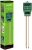 SONKIR Medidor de pH del suelo, MS02 3 en 1 Medidor de humedad/luz/pH del suelo Kits de herramientas de jardinería para el cuidado de las plantas, ideal para jardín, césped, granja, uso en interiores y exteriores (verde)