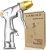 FANHAO – Pulverizador de boquilla para manguera de jardín, 100 % de metal resistente, boquilla de agua de mano de alta presión en 4 modos de pulverización para riego manual de plantas y césped, lavado de coches, patio y Pets