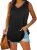 XIEERDUO – Camiseta sin mangas para mujer, cuello en V, color sólido básico, casual, fluido, verano, sin mangas