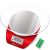 Etekcity Báscula de Food & Beverages de 0,1 g, tazón, gramos y onzas digitales para bajar de peso, hacer dieta, hornear, Home & Kitchenr y preparar comidas, 11 lb/5 kg, acero inoxidable rojo