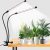 GooingTop LED Grow Light, 6000K Full Spectrum Clip Lámpara de cultivo de plantas con LED blancos rojos para plantas de interior, 5 niveles regulables, encendido y apagado automático 4 8 12 horas