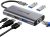 Concentrador USB C, UtechSmart 6 en 1 Adaptador USB C a HDMI con 1000M Ethernet, puerto de carga Pd tipo C de suministro de energía, adaptador de 3 puertos USB 3.0 compatible con dispositivos MacBook Pro, Chromebook, XPS y USB C