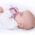 Smily Mia Penguin Buddy Never Drop Juguete de silicona para la dentición del bebé para bebés de 0 a 6 meses, juguetes para masticar bebés para las necesidades de succión, chupete de mano para bebés que amamantan, juguete para el asiento del automóvil para recién nacidos, púrpura claro