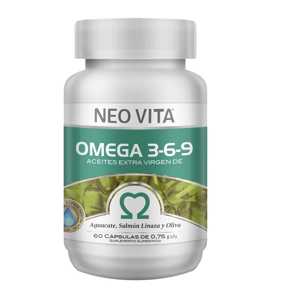 OMEGA 3,6,9 CON ACEITES EXTRA VÍRGENES, mantiene la salud del sistema cardiovascular.