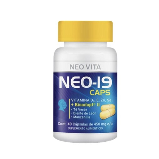 NEO-19. Estimula el sistema inmunológico, fortalece el sistema respiratorio. Aporta antioxidantes.