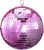 Bola de espejos, NuLink 8″ Pink Disco DJ Dance Decorativo Stage Lightning Ball con anillo colgante