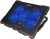 AICHESON Laptop Cooling Pad 5 ventiladores hasta 17,3 pulgadas Heavy Notebook Cooler, luces LED azules, 2 puertos USB, S035, Blue-5fans