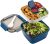 Freshmage – Contenedor de almuerzo para ensaladas para llevar, cuencos de ensalada de 52 onzas con 3 compartimentos, contenedor de aderezos para ensaladas, aperitivos, hombres, mujeres (azul)