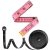 Paquete de 2 cintas métricas para costura de tela corporal, tela de sastre, vinilo para tejer, medidas de manualidades caseras, 60 pulgadas, suave moda rosa y negro retráctil, reglas de doble escala para pérdida de peso corporal
