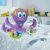 Nuby Pulpo Morado Flotante con 3 Anillos Hoopla Juguete de Baño Interactivo