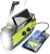 【2022 más reciente】 Radio meteorológica portátil con manivela solar de emergencia, con AM FM NOAA, 3 linternas LED, sensor de movimiento, lámpara de lectura, alarma SOS, cargador USB de batería recargable de 4000 mAh (verde)