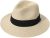Lanzom Sombrero Panamá enrollable de paja de ala ancha para mujer Sombrero con hebilla para cinturón Fedora Beach Sun Hat UPF50+
