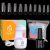 Beetles Nail Tips and Glue Gel Nail Kit, 2 en 1 Nail Gel y Base Gel con 500 piezas de puntas de uñas de ataúd y lámpara LED DIY Nail Art Acrylic Nail Kit Easy Nail Extension Set