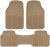 BDK Original ProLiner 3 alfombrillas de goma resistentes delanteras y traseras para coche, SUV, furgoneta y camión, color beige, protección para todo tipo de clima, se adapta a la mayoría de vehículos