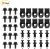 GOOACC GRC-70 35PCS Motor debajo de la cubierta Splash Shield Guard Body Bolts Parachoques Fender Liner Push Retainer Fastener Rivet Clips