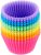 Amazon Basics – Tazas reutilizables de silicona para hornear, moldes para muffins, paquete de 12, multicolor