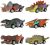 DINOBROS Dinosaur Toy Pull Back Cars, paquete de 6 Dino Toys para niños de 3 años y niños pequeños, juguetes para niños de 3,4,5 y más, Pull Back Toy Cars, juegos de dinosaurios con T-Rex