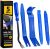 Tresalto Auto Trim Removal Tool Set (No Scratch Pry Tool Kit) Herramienta de extracción de sujetadores – Auto Trim Kit Car Tools – Fácil extracción de paneles de puertas de automóviles, sujetadores, molduras, tableros, cubos de ruedas (paquete de 5)