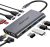 Hiearcool USB C Hub, estación de acoplamiento USB-C para computadora portátil, 11 en 1 adaptador de pantalla triple tipo C compatible para MacBook y Windows (2 HDMI VGA PD3.0 lector de tarjetas SD TF Gigabit Ethernet 4 puertos USB)