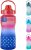 Botella de agua de 64 oz con marcador de tiempo y pajita, botella de agua deportiva de medio galón con bandera estadounidense, botella de agua libre de BPA, asegúrese de beber suficiente agua diariamente (bandera estadounidense)