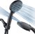 AquaCare AS-SEEN-ON-TV Cabezal de ducha manual de alta presión con 8 modos – Boquillas antimicrobianas, lavado a presión incorporado para limpiar tinas, azulejos y Pets, manguera extra larga de acero inoxidable de 6 pies, soportes de pared y techo