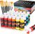 Caliart Juego de pintura acrílica, 24 colores clásicos (59 ml, 2 oz) Pinturas para manualidades para artistas profesionales, niños, estudiantes, principiantes, lienzo, cerámica, tela de madera, kit de suministros de pintura de roca, decoraciones de Pascua