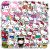 50 Uds. De pegatinas impermeables con tema blanco de Hello Kitty para portátil, teléfono móvil, botella de agua, monopatín, equipaje, parachoques de coche JMLD