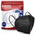 ChiSip KN95 Máscara facial 20 piezas, máscaras de seguridad contra el polvo de copa de 5 capas, máscaras de protección transpirables contra PM2.5 para hombres y mujeres, negro
