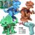 Juguetes de dinosaurio Laradola para niños de 3 4 5 6 7 8 años, juguetes de dinosaurio para niños de 3-5 5-7 STEM construcción juguetes para niños con taladro eléctrico, juguete de dinosaurio cumpleaños Pascua regalos niños niñas