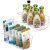 HOOJO Contenedores organizadores para refrigerador – 2 contenedores de plástico transparente para refrigerador, congelador, gabinete de Home & Kitchen, organización y almacenamiento de despensa, organizador de refrigerador sin BPA, 12.5 «de largo-mediano
