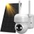 Cámara de seguridad inalámbrica Acelerar T1 para exteriores con energía solar, cámara de seguridad WiFi PTZ de 360°, batería integrada de 14400 mAh con detección de movimiento PIR, audio bidireccional, visión nocturna en color de 1080P, almacenamiento SD/en la nube