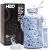 H2O Capsule Botella de agua de medio galón de 2,2 l con funda de almacenamiento y tapa de pajita cubierta, contenedor de bebida grande reutilizable sin BPA con asa, jarra deportiva grande, 2,2 litros (74 onzas)