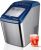 Gevi Counter Top Nugget Ice Maker con aislamiento grueso | Máquina portátil de hielo en pellets con autolimpieza | Producción silenciosa máxima de 29 lb/día | Carcasa de acero inoxidable | Diseño elegante para Home & Kitchen casera RV (azul)