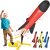 Lanzador de cohetes de juguete para niños – Dispara hasta 100 pies – 8 cohetes de espuma de colores y soporte de lanzador resistente con plataforma de lanzamiento de pie – Juguete divertido para niños al aire libre – Juguetes de regalo para niños y niñas a partir de 3 años