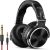 OneOdio – Auriculares con cable para colocar sobre las orejas, monitor de estudio y mezcla de DJ, auriculares estéreo con controladores de neodimio de 50 mm y conector de audio de 1/4 a 3,5 mm para AMP, computadora, grabación, teléfono, piano, guitarra, portátil, color negro